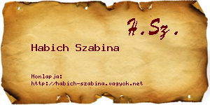 Habich Szabina névjegykártya