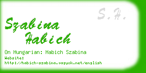 szabina habich business card